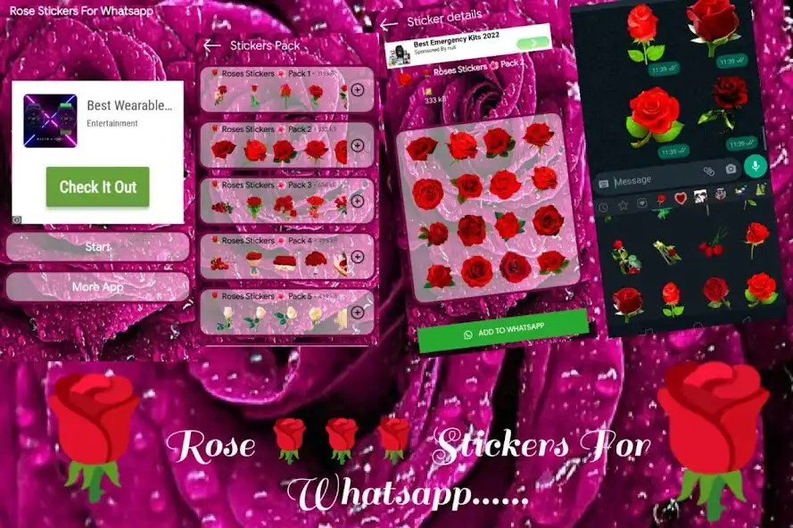 Play Roses Stickers For WhatsApps  and enjoy Roses Stickers For WhatsApps with UptoPlay
