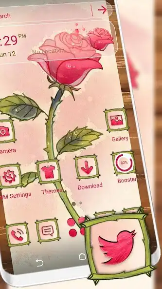 Play Rose Watercolor Launcher Theme  and enjoy Rose Watercolor Launcher Theme with UptoPlay
