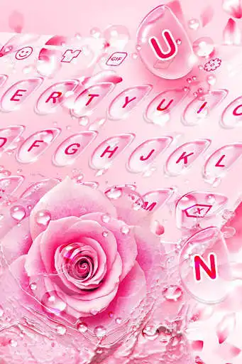 Play Rose Water Drops Keyboard Theme  and enjoy Rose Water Drops Keyboard Theme with UptoPlay