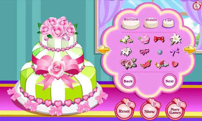 Play Rose Wedding Cake Game