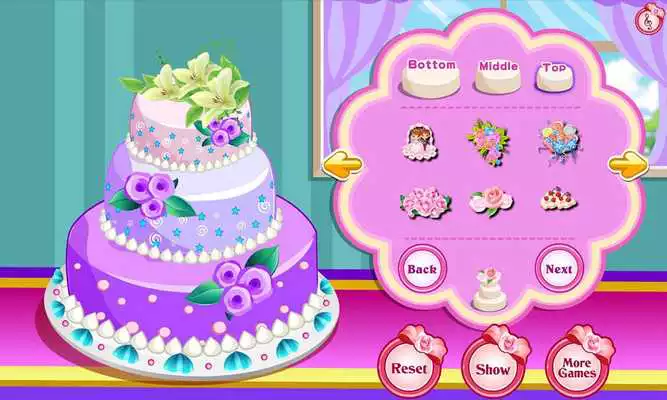 Play Rose Wedding Cake Game
