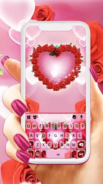 Play Rosy Hearts Keyboard Background  and enjoy Rosy Hearts Keyboard Background with UptoPlay