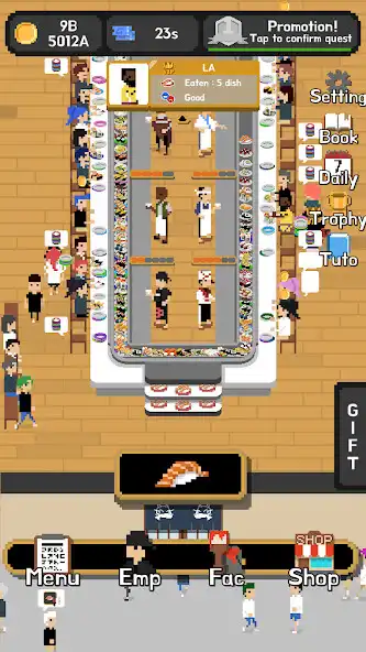Play Rotate!Sushi Spin Tycoon as an online game Rotate!Sushi Spin Tycoon with UptoPlay