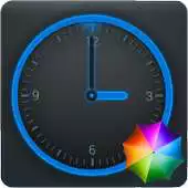 Free play online Round Blue Clock Widget APK