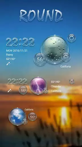Play Round GO Weather Widget Theme