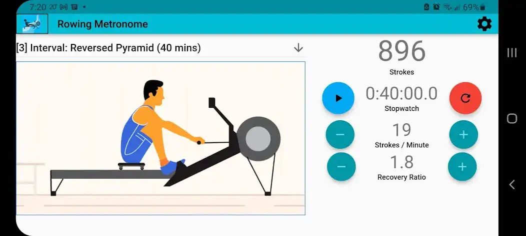 Play Rowing Metronome as an online game Rowing Metronome with UptoPlay