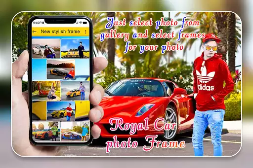Play Royal car photo frame