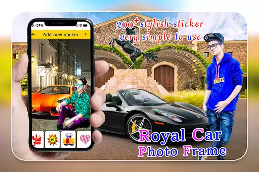 Play Royal car photo frame