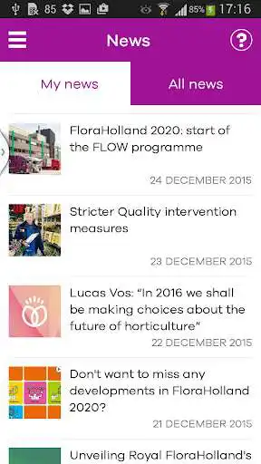 Play APK Royal FloraHolland  and enjoy Royal FloraHolland with UptoPlay nl.mobileagency.floraholland.news