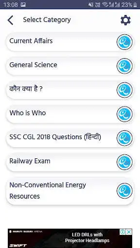 Play RQuiz - General Knowledge Quiz for SSC, Railways as an online game RQuiz - General Knowledge Quiz for SSC, Railways with UptoPlay