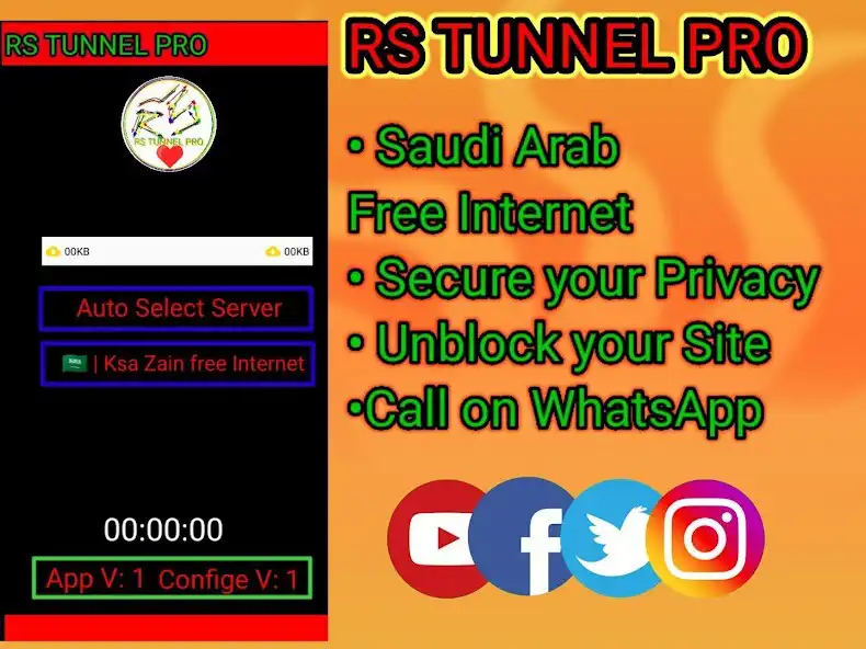 Play RS Tunnel Pro - Super Fast Net as an online game RS Tunnel Pro - Super Fast Net with UptoPlay