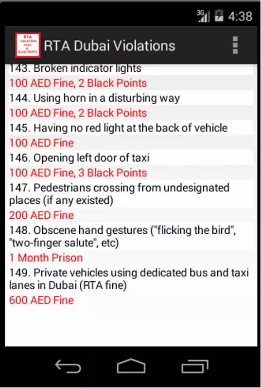 Play RTA Dubai Violations