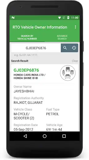 Play RTO Vehicle Owner Information