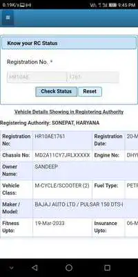 Play RTO Vehicle RC Status App 1.0 Play RTO Vehicle RC Status App 1.0