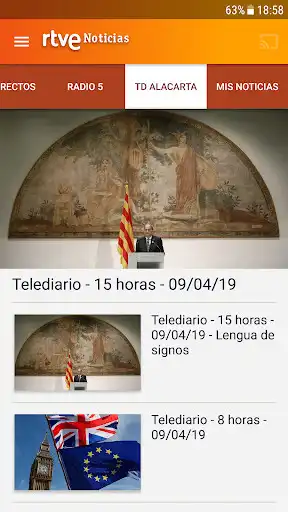 Play RTVE Noticias  and enjoy RTVE Noticias with UptoPlay