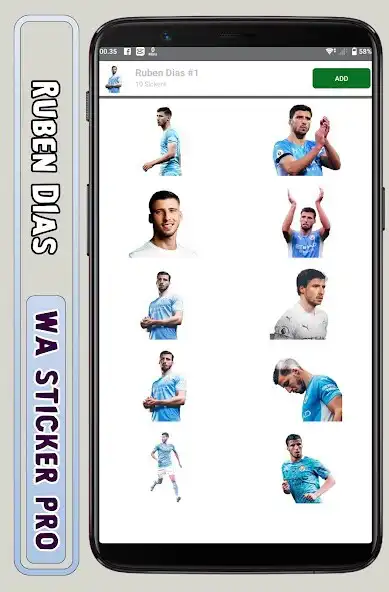 Play Ruben Dias - WA Sticker Pro as an online game Ruben Dias - WA Sticker Pro with UptoPlay