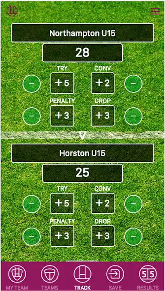 Play Rugby Score Tracker