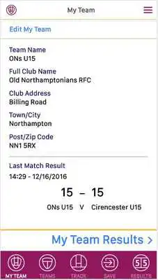 Play Rugby Score Tracker