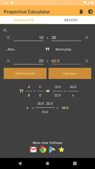 Play Rule of Three - Calculator as an online game Rule of Three - Calculator with UptoPlay