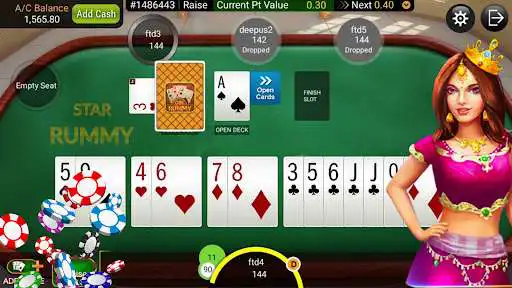 Play Rummy Star - 3 Patti & Poker as an online game Rummy Star - 3 Patti & Poker with UptoPlay