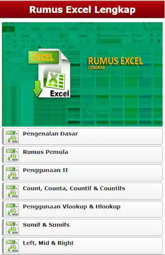 Play APK Rumus Excel Offline Lengkap  and enjoy Rumus Excel Offline Lengkap with UptoPlay com.rumusexcelofflinelengkap.trendappstudio
