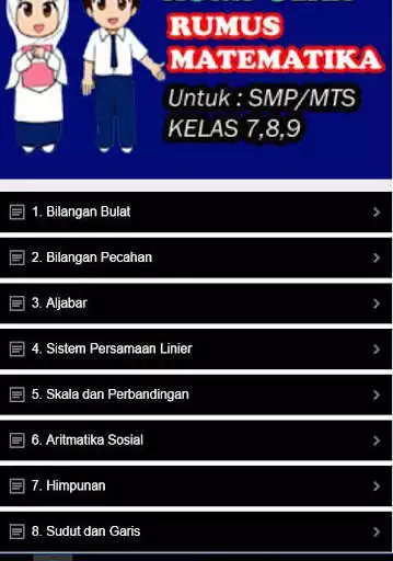 Play RUMUS MATEMATIKA SMP as an online game RUMUS MATEMATIKA SMP with UptoPlay