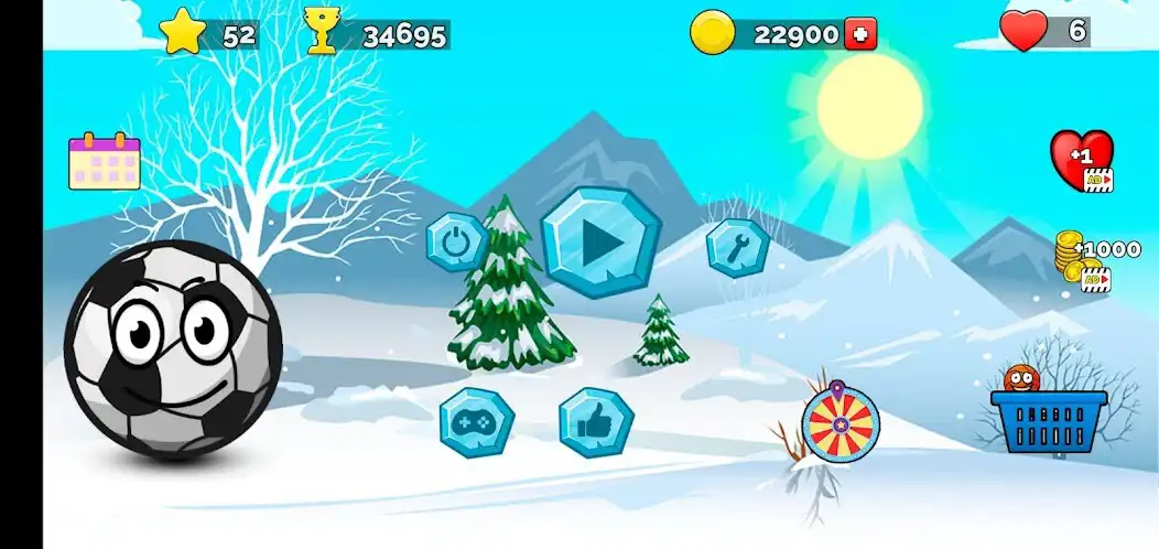 Play Runner ball 3: winter game  and enjoy Runner ball 3: winter game with UptoPlay