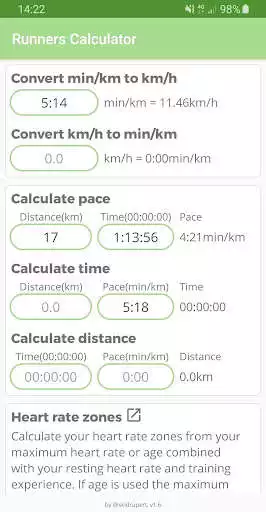 Play Runners Calculator