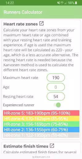 Play Runners Calculator