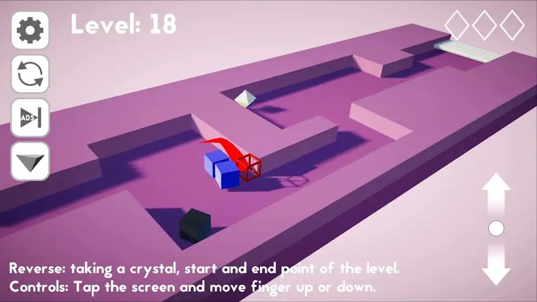 Play Running Cube in Easy Maze Game as an online game Running Cube in Easy Maze Game with UptoPlay