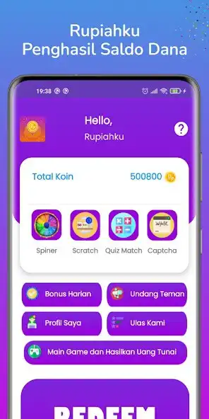 Play Rupiahku - Game Penghasil Dana  and enjoy Rupiahku - Game Penghasil Dana with UptoPlay