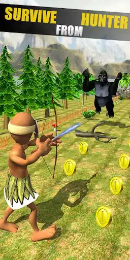 Play Rush Angry Kong Jungle Run as an online game Rush Angry Kong Jungle Run with UptoPlay