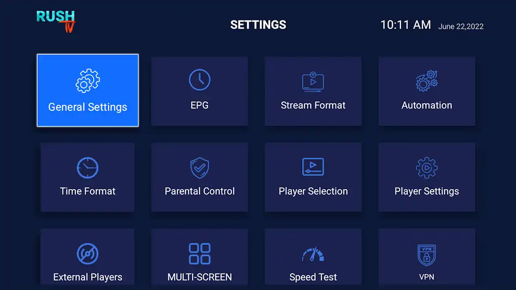 Play RUSH TV as an online game RUSH TV with UptoPlay