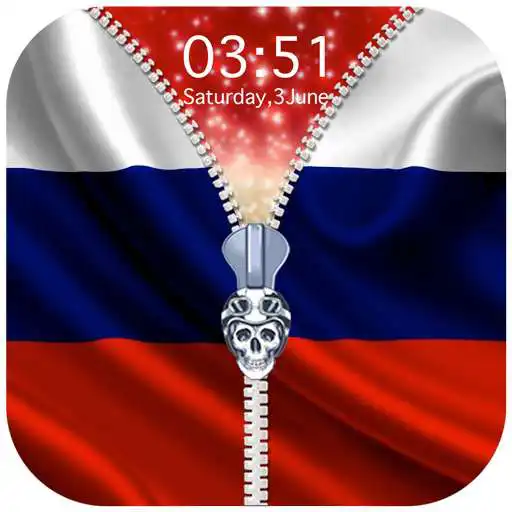 Play Russia Flag Zipper Lock Screen APK