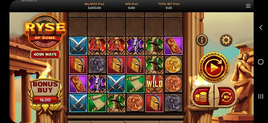 Play Ryse of Rome Slot Game as an online game Ryse of Rome Slot Game with UptoPlay