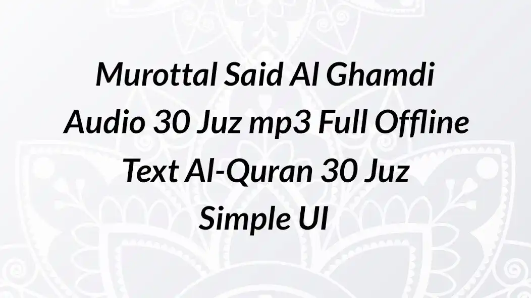 Play Saad Al Ghamdi Quran 30 Juz as an online game Saad Al Ghamdi Quran 30 Juz with UptoPlay