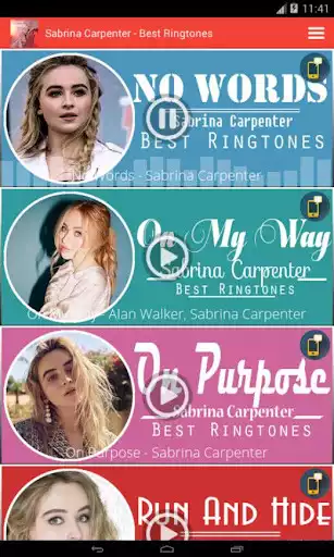 Play Sabrina Carpenter - Best Ringtones  and enjoy Sabrina Carpenter - Best Ringtones with UptoPlay