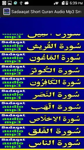 Play Sadaaqat Short Quran Audio Mp3