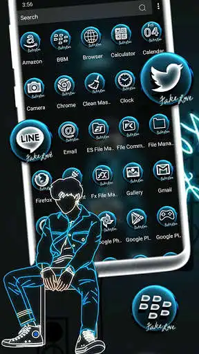 Play Sad Boy Neon Theme as an online game Sad Boy Neon Theme with UptoPlay