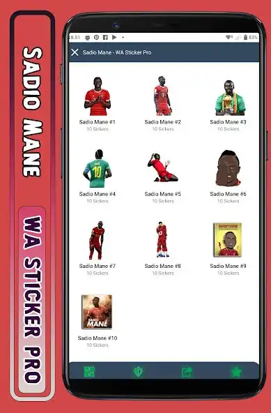 Play Sadio Mane - WA Sticker Pro  and enjoy Sadio Mane - WA Sticker Pro with UptoPlay