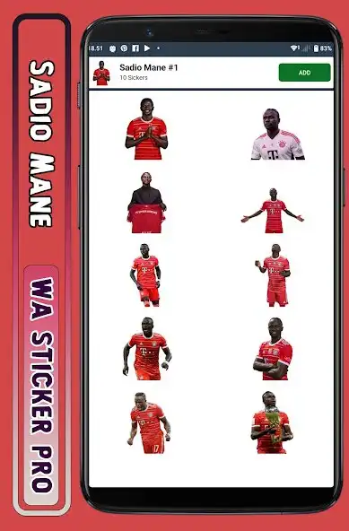 Play Sadio Mane - WA Sticker Pro as an online game Sadio Mane - WA Sticker Pro with UptoPlay