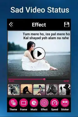 Play Sad Lyrical Video Status Maker