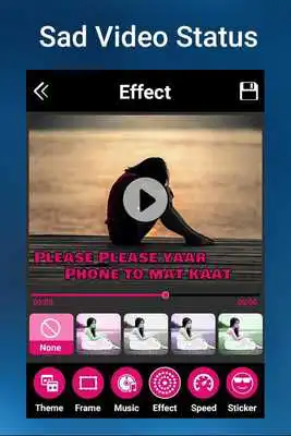 Play Sad Lyrical Video Status Maker