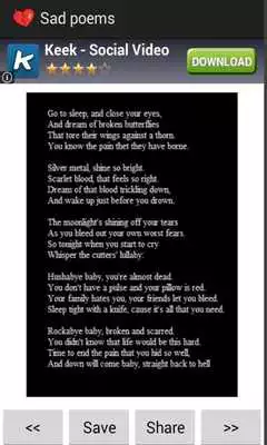 Play Sad poems (with pictures)