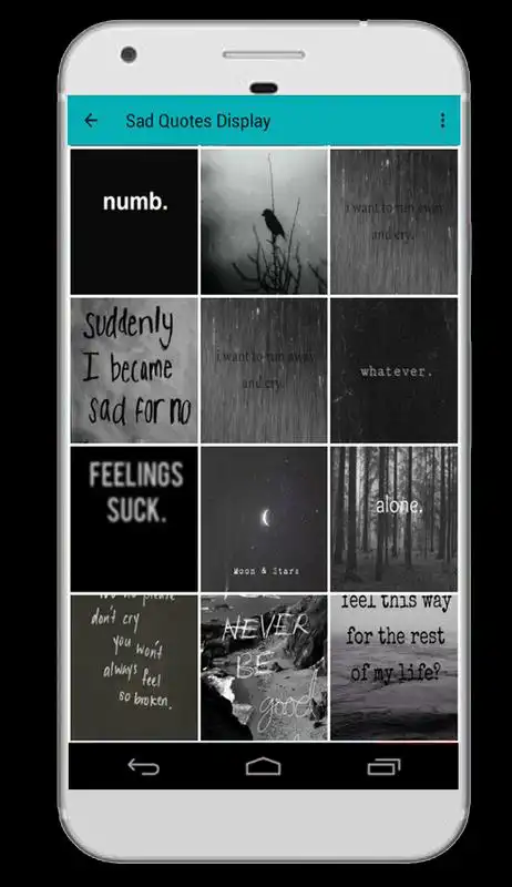 Play Sad Quotes Display