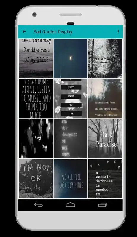 Play Sad Quotes Display