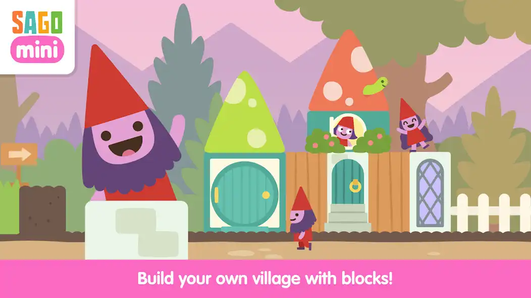 Play Sago Mini Village Blocks as an online game Sago Mini Village Blocks with UptoPlay