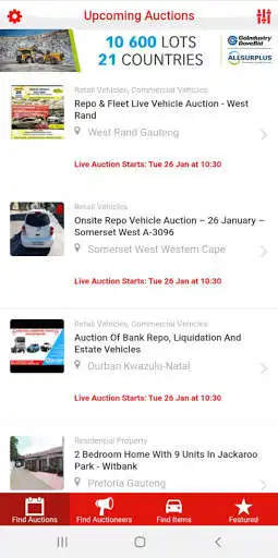 Play SAIA Auction Search - South Africa