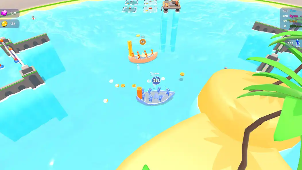 Play Sails Battle: Naval War.io as an online game Sails Battle: Naval War.io with UptoPlay