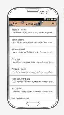 Play Saint Seiya Songs Lyrics.